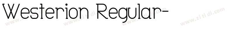 Westerion Regular字体转换